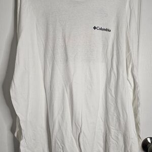 Columbia Men's Long Sleeve White Tee